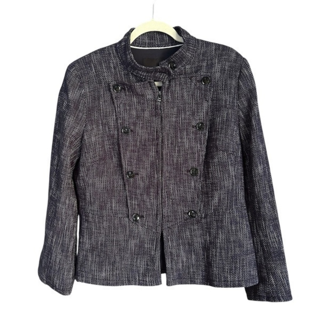 NWOT Banana Republic Navy Tweed Blazer, Lined, Size 10